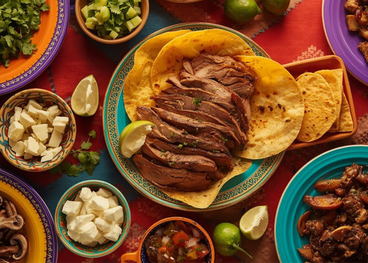 Duck Carnitas with Wild Mushroom and Poblano Tacos